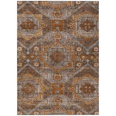 Machine Washable Indoor/Outdoor Chantille Copper 10' x 14' Rug