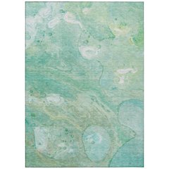 Machine Washable Indoor/Outdoor Chantille Teal 10' x 14' Rug