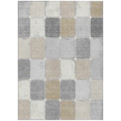Machine Washable Indoor/Outdoor Chantille Beige 10' x 14' Rug