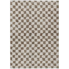 Machine Washable Indoor/Outdoor Chantille Brown 10' x 14' Rug