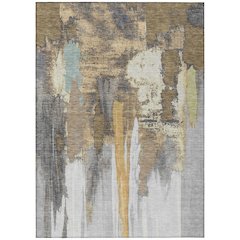 Machine Washable Indoor/Outdoor Chantille Taupe 10' x 14' Rug