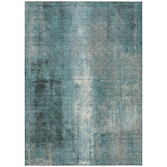 Machine Washable Indoor/Outdoor Chantille Teal 10' x 14' Rug