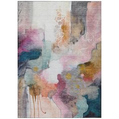 Machine Washable Indoor/Outdoor Chantille ACN2019 Blush 10' x 14' Rug