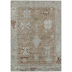Machine Washable Indoor/Outdoor Chantille ACN2025 Brown 10' x 14' Rug