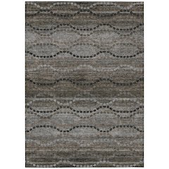 Machine Washable Indoor/Outdoor Chantille ACN2031 Chocolate 10' x 14' Rug