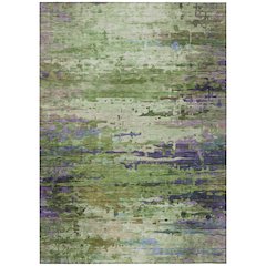 Machine Washable Indoor/Outdoor Chantille ACN2035 Green 10' x 14' Rug