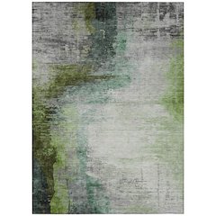 Machine Washable Indoor/Outdoor Chantille ACN2041 Green 10' x 14' Rug