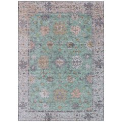 Machine Washable Indoor/Outdoor Chantille ACN2052 Mint 10' x 14' Rug