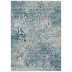 Machine Washable Indoor/Outdoor Chantille ACN2073 Teal 10' x 14' Rug