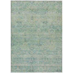 Machine Washable Indoor/Outdoor Chantille ACN2090 Teal 10' x 14' Rug