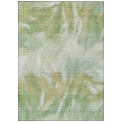 Machine Washable Indoor/Outdoor Chantille ACN2096 Green 10' x 14' Rug