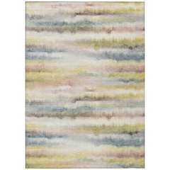 Machine Washable Indoor/Outdoor Chantille ACN2098 Gold 10' x 14' Rug