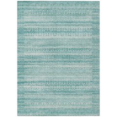 Machine Washable Indoor/Outdoor Chantille ACN2101 Aqua 10' x 14' Rug