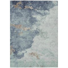 Machine Washable Indoor/Outdoor Chantille ACN2108 Seafoam 10' x 14' Rug