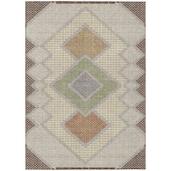 Machine Washable Indoor/Outdoor Chantille ACN2111 Brown 10' x 14' Rug