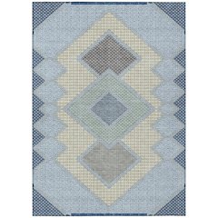 Machine Washable Indoor/Outdoor Chantille ACN2111 Denim 10' x 14' Rug