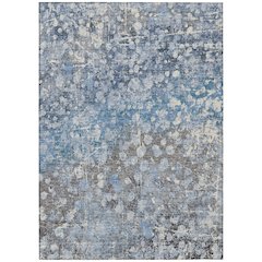 Machine Washable Indoor/Outdoor Chantille ACN2113 Blue 10' x 14' Rug
