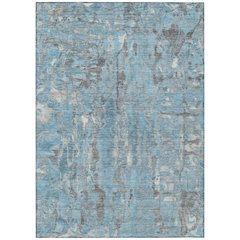 Machine Washable Indoor/Outdoor Chantille ACN2120 Denim 10' x 14' Rug
