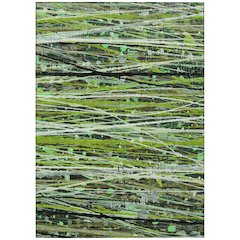 Machine Washable Indoor/Outdoor Chantille ACN2126 Green 10' x 14' Rug