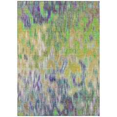 Machine Washable Indoor/Outdoor Chantille ACN2129 Green 10' x 14' Rug