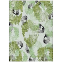 Machine Washable Indoor/Outdoor Chantille ACN2132 Olive 10' x 14' Rug