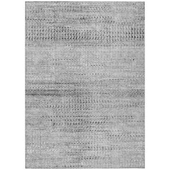 Machine Washable Indoor/Outdoor Chantille ACN2137 Gray 10' x 14' Rug