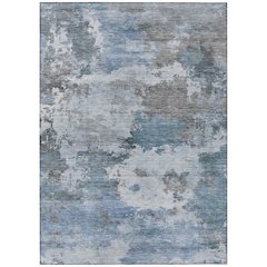 Machine Washable Indoor/Outdoor Chantille ACN2144 Blue 10' x 14' Rug