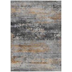 Machine Washable Indoor/Outdoor Chantille ACN2146 Gray 10' x 14' Rug