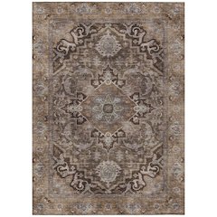 Machine Washable Indoor/Outdoor Chantille ACN2165 Brown 10' x 14' Rug
