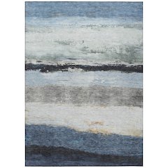 Machine Washable Indoor/Outdoor Chantille ACN2169 Blue 10' x 14' Rug