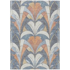 Machine Washable Indoor/Outdoor Chantille ACN2174 Denim 10' x 14' Rug