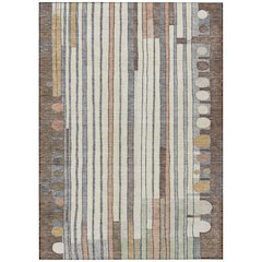 Machine Washable Indoor/Outdoor Chantille ACN2189 Brown 10' x 14' Rug