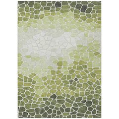Machine Washable Indoor/Outdoor Chantille ACN2190 Green 10' x 14' Rug