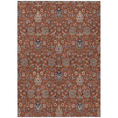 Machine Washable Indoor/Outdoor Chantille ACN2192 Paprika 10' x 14' Rug