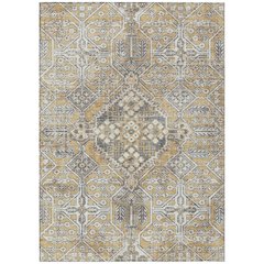 Machine Washable Indoor/Outdoor Chantille ACN2197 Gold 10' x 14' Rug