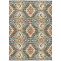 Machine Washable Indoor/Outdoor Chantille ACN2210 Khaki 10' x 14' Rug