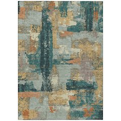 Machine Washable Indoor/Outdoor Chantille ACN2212 Seafoam 10' x 14' Rug