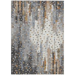 Machine Washable Indoor/Outdoor Chantille ACN2213 Gray 10' x 14' Rug
