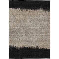 Machine Washable Indoor/Outdoor Chantille ACN2214 Black 10' x 14' Rug