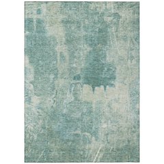 Machine Washable Indoor/Outdoor Chantille ACN2226 Teal 10' x 14' Rug
