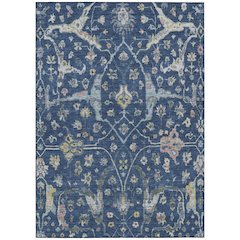Machine Washable Indoor/Outdoor Chantille ACN2233 Blue 10' x 14' Rug