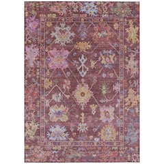 Machine Washable Indoor/Outdoor Chantille ACN2234 Red 10' x 14' Rug