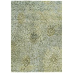 Machine Washable Indoor/Outdoor Chantille ACN2235 Green 10' x 14' Rug