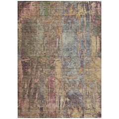 Machine Washable Indoor/Outdoor Chantille ACN2236 Brown 10' x 14' Rug