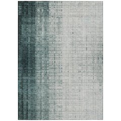 Machine Washable Indoor/Outdoor Chantille ACN2240 Teal 10' x 14' Rug