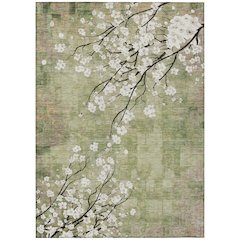 Machine Washable Indoor/Outdoor Chantille ACN2248 Green 10' x 14' Rug