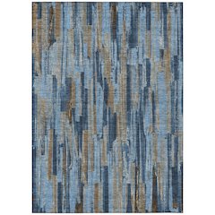 Machine Washable Indoor/Outdoor Chantille ACN2255 Blue 10' x 14' Rug