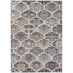 Machine Washable Indoor/Outdoor Chantille ACN2257 Gray 10' x 14' Rug