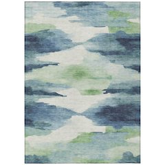 Machine Washable Indoor/Outdoor Chantille ACN2259 Blue 10' x 14' Rug