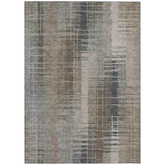 Machine Washable Indoor/Outdoor Chantille ACN2261 Brown 10' x 14' Rug
